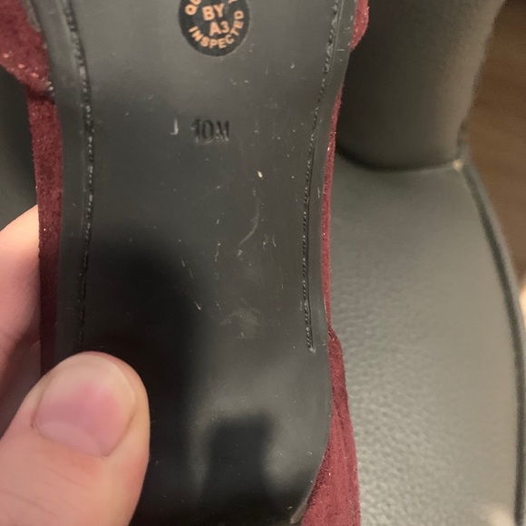 Burgundy / Heels / With Ankle Strap - Picture 4 of 5